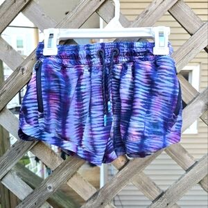 Athleta Girl's Purple and Blue Athletic Shorts